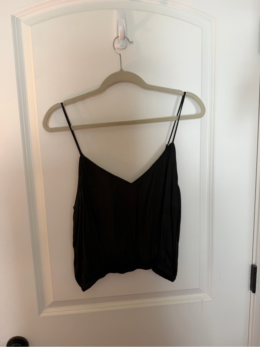 The Reset Black Spaghetti Strap V-Neck Camisole
